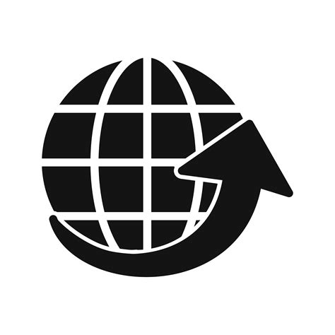 World Icon Vector Globe Arrow Icon Vector Art And Graphics Freevector