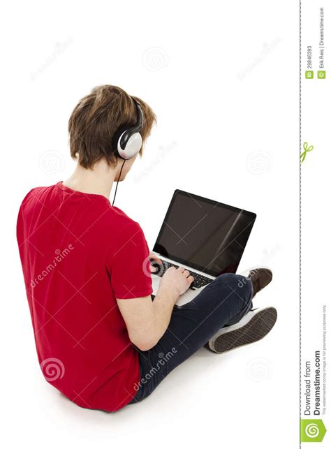 Playing Computer Games Stock Image Image Of Floor Student 29846393