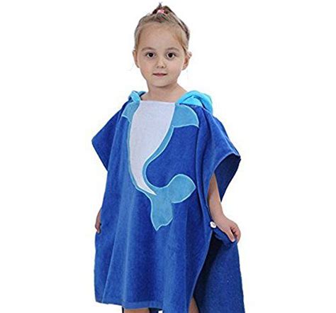 Fs Large Toddler And Baby Hooded Towel Poncho Dolphin Tomorrowyours
