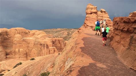 Hiking Delicate Arch Trail With Kids Youtube