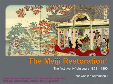 Japan The Meiji Restoration Overview Ppt