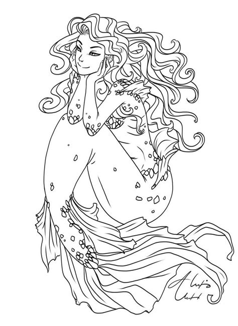 A mermaid is mythical creature said to be living in the seas and is usually characterized as an individual with a female human upper body and a fish tail as its lower body part. Mermaid: | Mermaid coloring pages, Mermaid coloring ...