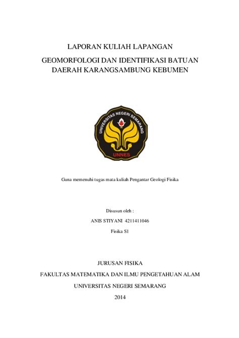 An intoduction to geophysical exploation. (PDF) LAPORAN KULIAH LAPANGAN GEOMORFOLOGI DAN ...
