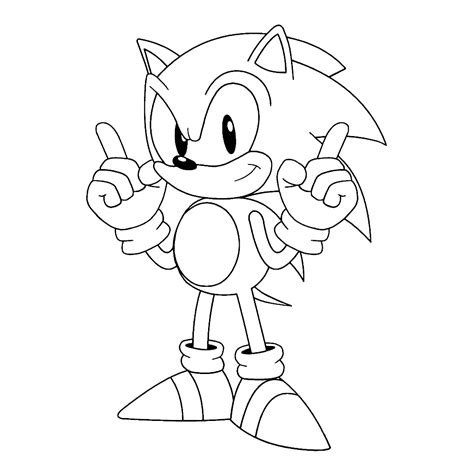Leuk voor kids Sonic Hedgehog kleurplaat