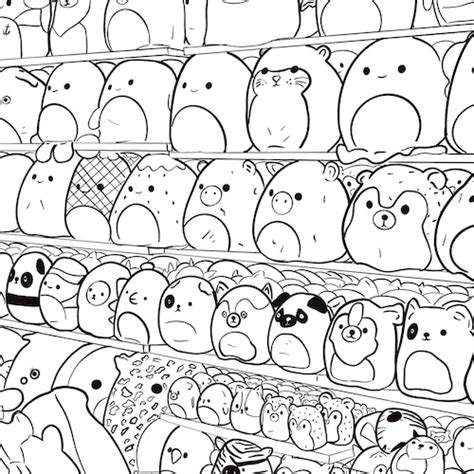 Squishmallows At The Shop Coloring Page Etsy UK