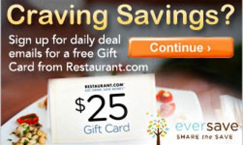 Yes, i want to redeem the credit. Get a Free $25 Restaurant.com Gift Card when you Sign-Up ...