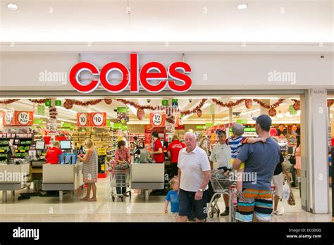 Australian Coles Supermarket In Warriewood Shopping Mall Sydney