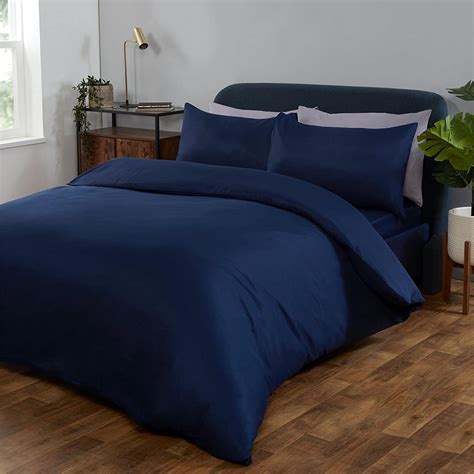 Brentfords Plain Dye Duvet Quilt Cover With Pillow Cases Bedding Set