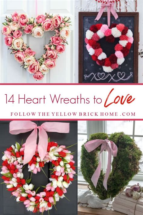 14 Heart Wreaths To Love Follow The Yellow Brick Home Heart Shaped