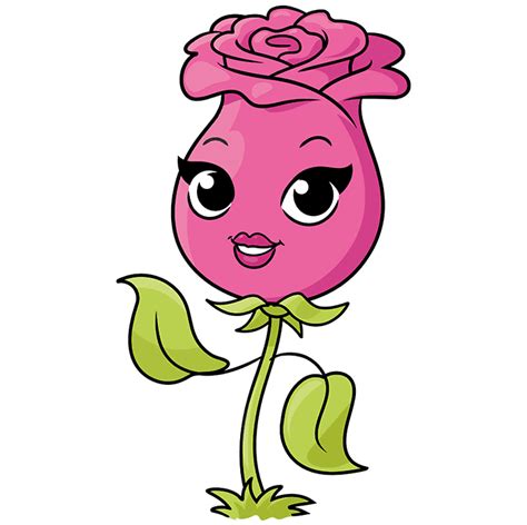 How To Draw A Cartoon Rose Really Easy Drawing Tutorial