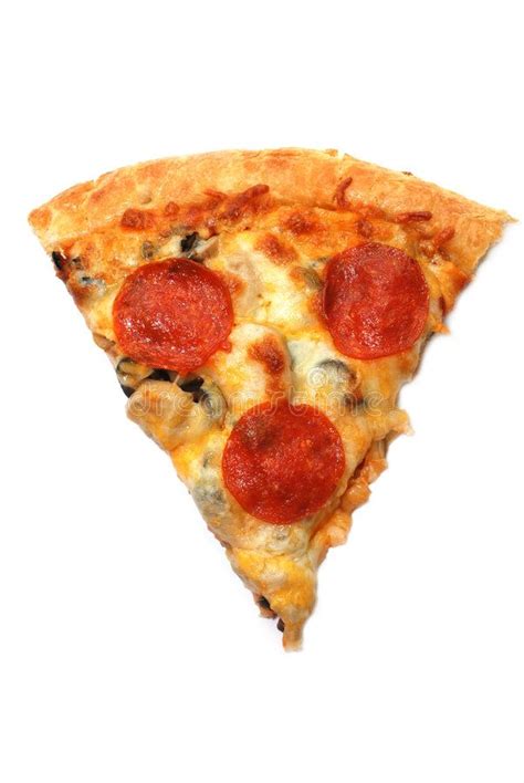 Pepperoni Pizza Slice Isolated Slice Of Pepperoni Pizza Isolated On
