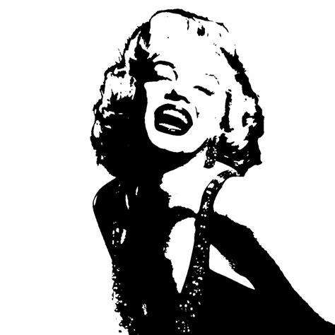 Stencil Of Marilyn Monroe By Yysteven On Deviantart