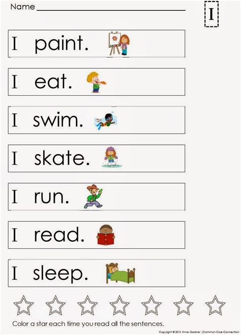 List Of Simple Sentences For Kids