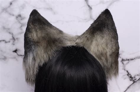 Grey Wolf Ears And Tail Etsy