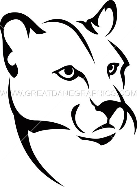 The images above represents how your finished drawing is going to look and the steps involved. Mountain Lion | Production Ready Artwork for T-Shirt Printing