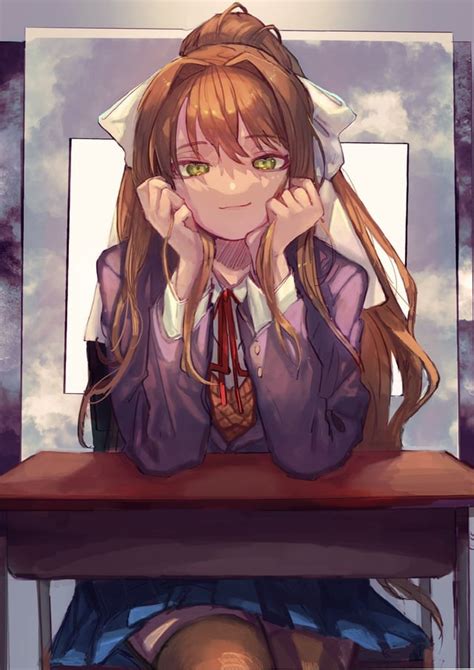 Monika Loves Looking At You 💚💚💚 By Riceorkome On Twitter Rddlc