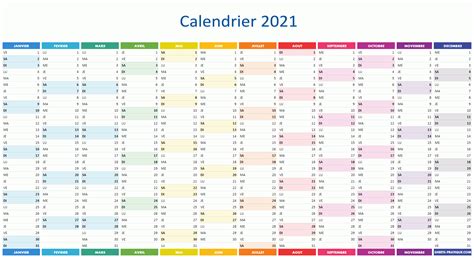 Ce sont les numéros de semaine qui figureront dans le calendrier annuel 2021. Calendrier 2021 Par Mois - Calendrier 2021
