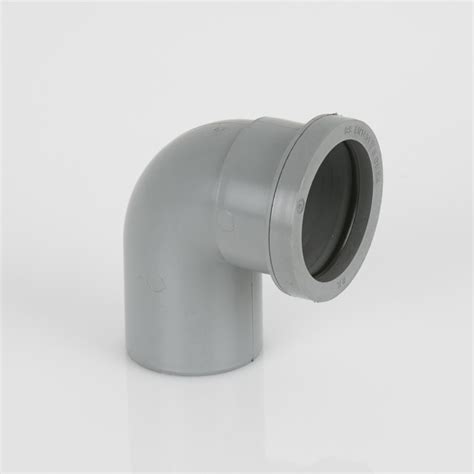 50mm Push Fit Waste Pipe Conversion Bend 90 Degrees W986 - Drainage Central
