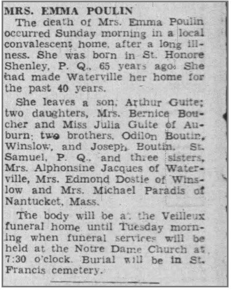 Anna “Emma” Boutin Poulin (1882-1947) - Find a Grave Memorial