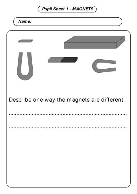 Some of the worksheets for this concept are magnetic attraction, circle the items that a magnet will, what is magnetism, simple machines questions, wonders of magnets, magnets are fun, name, magnets. 11 Best Images of Printable Worksheets About Magnets ...