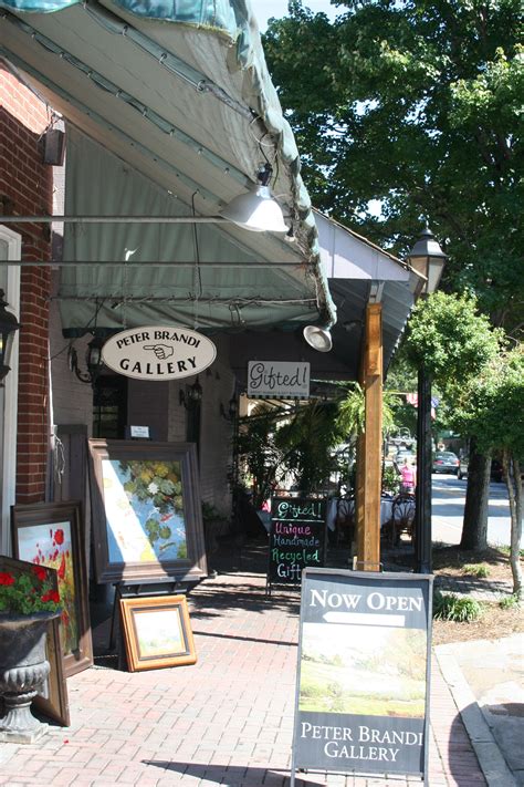 Some of the many shops along Canton Street in Historic Roswell, GA