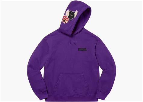 Supreme Instant High Patches Hooded Sweatshirt Purple Hype Clothinga