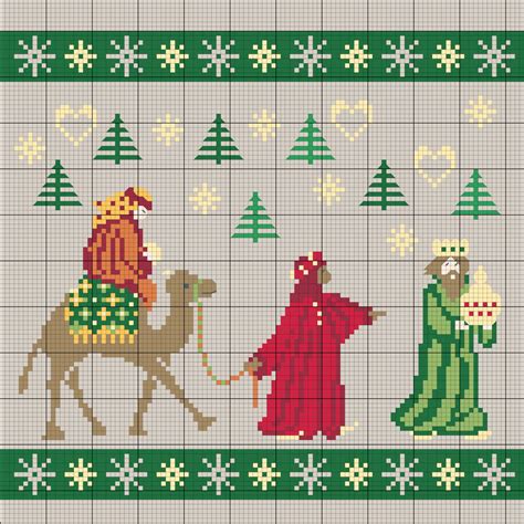Meist wird im gezählten kreuzstich gestickt und die symbole sind auf papier aufgedruckt. Heilige drei Könige sticken - Entdecke zahlreiche kostenlose Charts zum Sticken! | Christmas ...