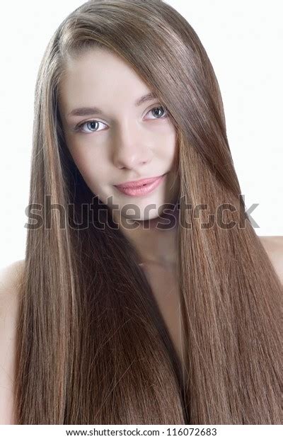 Portrait Beautiful Girl Long Blonde Hair Stock Photo 116072683