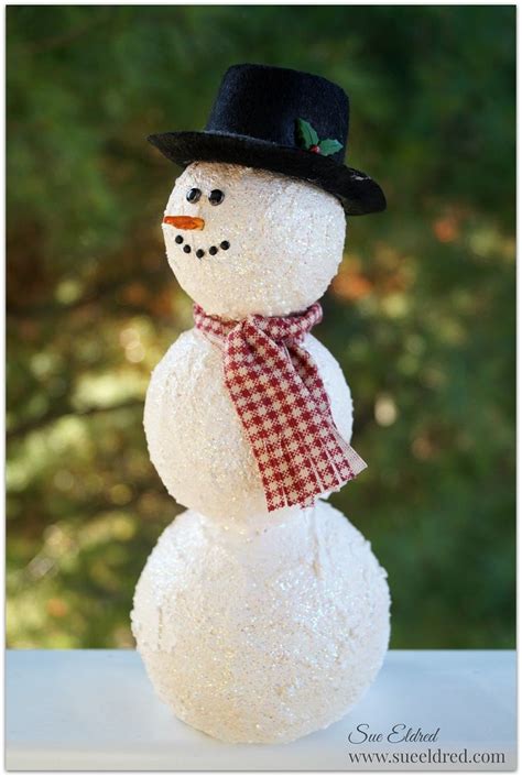 Make A Styrofoam Snowman Id Choose Larger Size Balls For The Middle