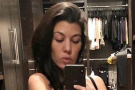 Kourtney Kardashian Causes MELTDOWN As She Strips Down To See Through Bra Daily Star