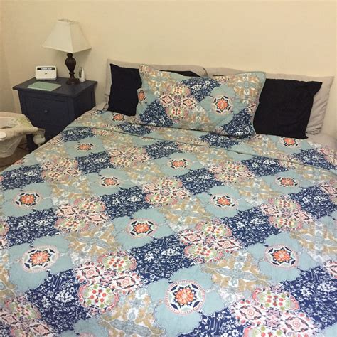 42 wide x 45 long x 57 high top of bed slats to floor: Pottery Barn Chelsea Wholecloth Quilt - Balancing Today