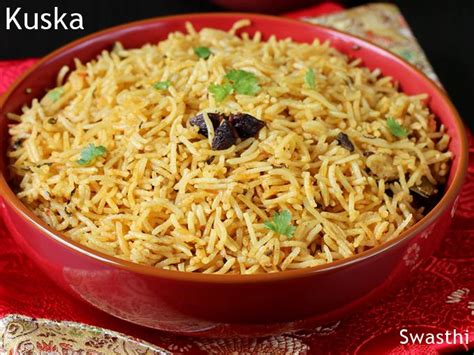 Biryani Rice Recipe Kuska Rice Or Plain Biryani Without Veggies