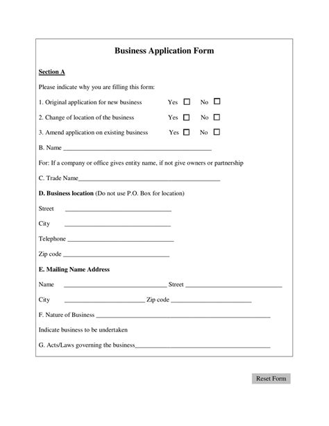 Business Application Form Fill Out Sign Online And Download Pdf