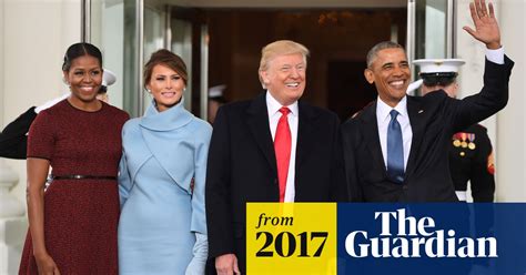 The Obamas Greet The Trumps At The White House Video World News The Guardian