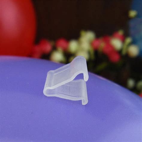 100 Balloon Clips Clear Useful Ties Wedding Party Decoration Accessory