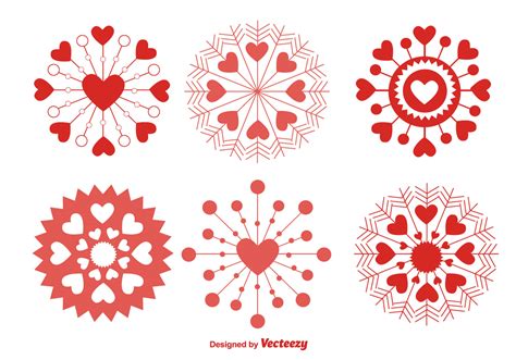 Love Snowflakes 93557 Vector Art At Vecteezy