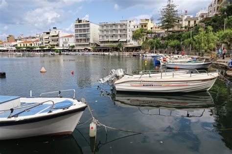 Cityscape Of Agios Nikolaos Crete Greece Editorial Photography Image