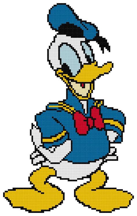 Counted Cross Stitch Pattern Donald Duck Free Us Shipping Ebay In
