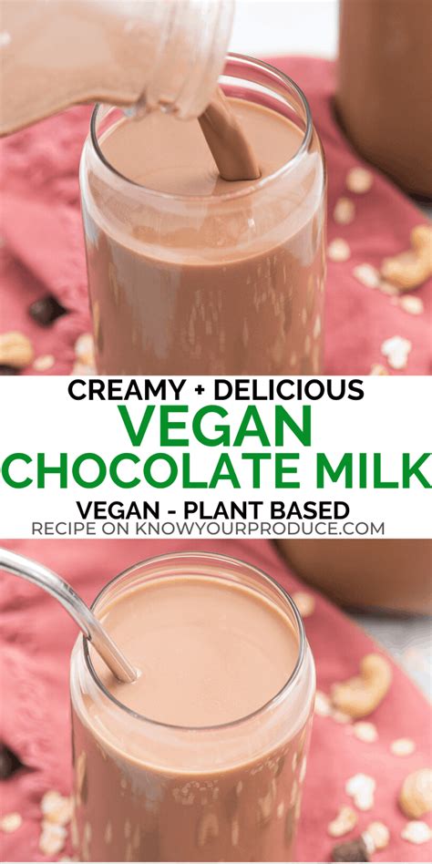 Vegan store uk's top vegan product seller. Homemade Vegan Chocolate Oat Milk with Cashews is so easy ...