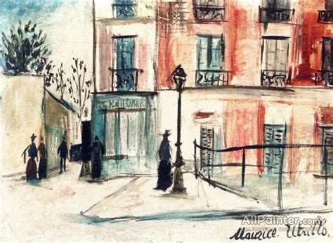 Maurice Utrillo La Belle Gabrielle And The Rue Saint Vincent In