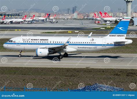 9k Akj Kuwait Airways Airbus A320 200 Fotografia Editorial Imagem