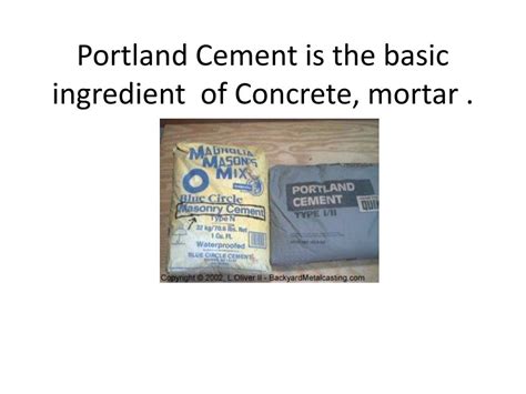 PPT - Portland Cement is the basic ingredient of Concrete, mortar