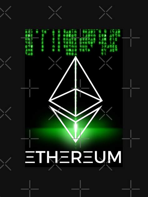 This is a proposal for a more pleasing glyph. "Ethereum logo symbol green coding" T-shirt by mikeblue7 ...