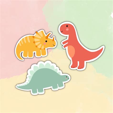 Dinosaur Stickers Etsy