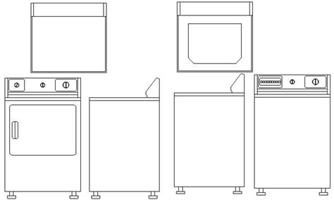 D Block Of Washing Machine In Autocad Drawing Dwg File Cad File