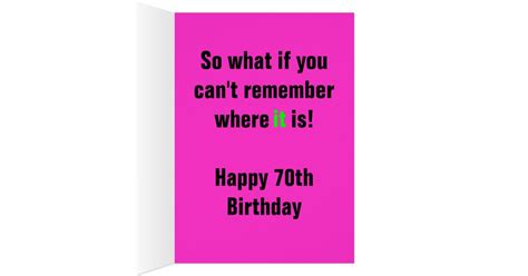 Funny 70th Birthday Card For Women Zazzle
