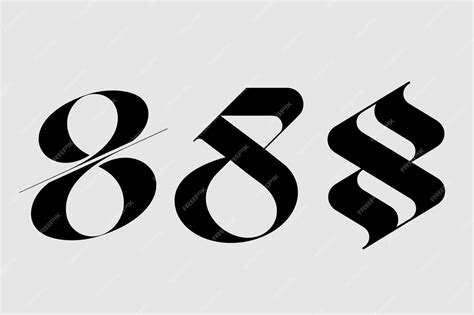 Premium Vector Number 8 Eight Logo Vector Set