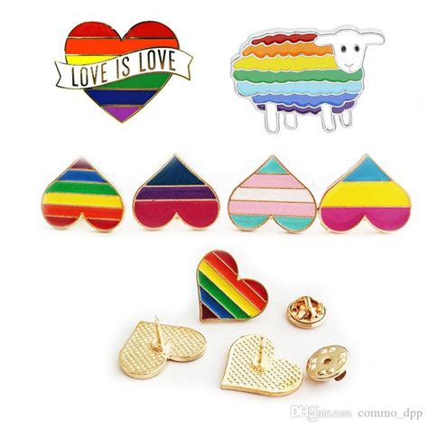 2021 Rainbow Color Enamel Lgbt Brooches For Women Men Gay Lesbian Pride Lapel Pins Badge Fashion