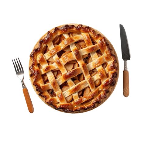 Top View Of Delicious Apple Pie For Thanksgiving With Forks Food Flatlay Autumn Food Apple