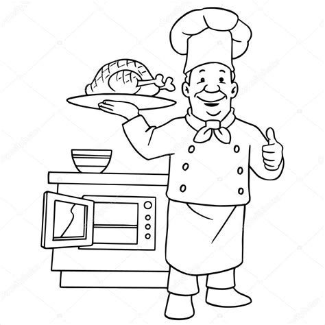 Chef Cartoon Illustration Isolated On White Stock Vector Image By
